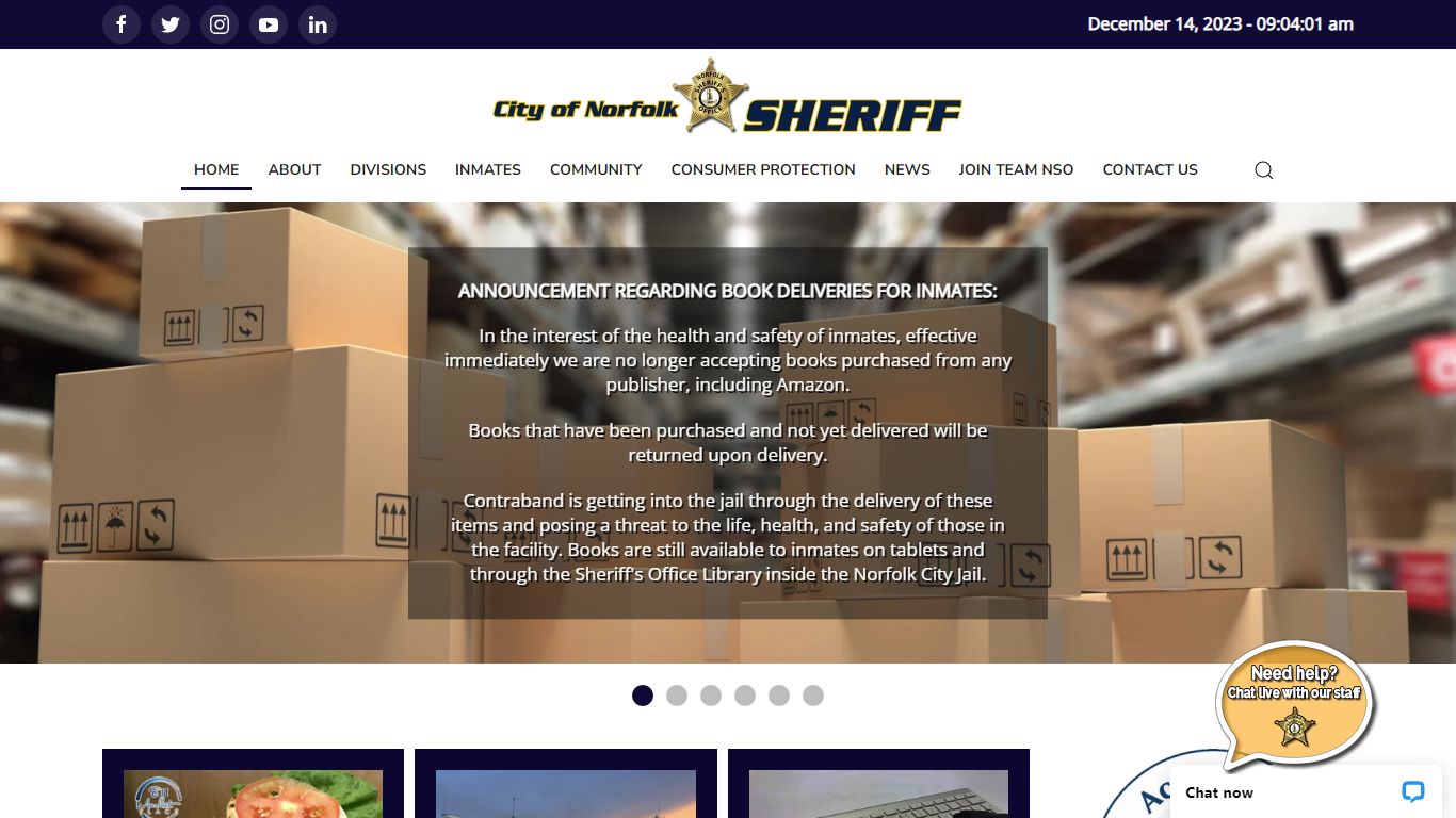 Inmate Lookup - Norfolk Sheriff